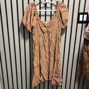 Millibon Orange Mini Dress with Pattern